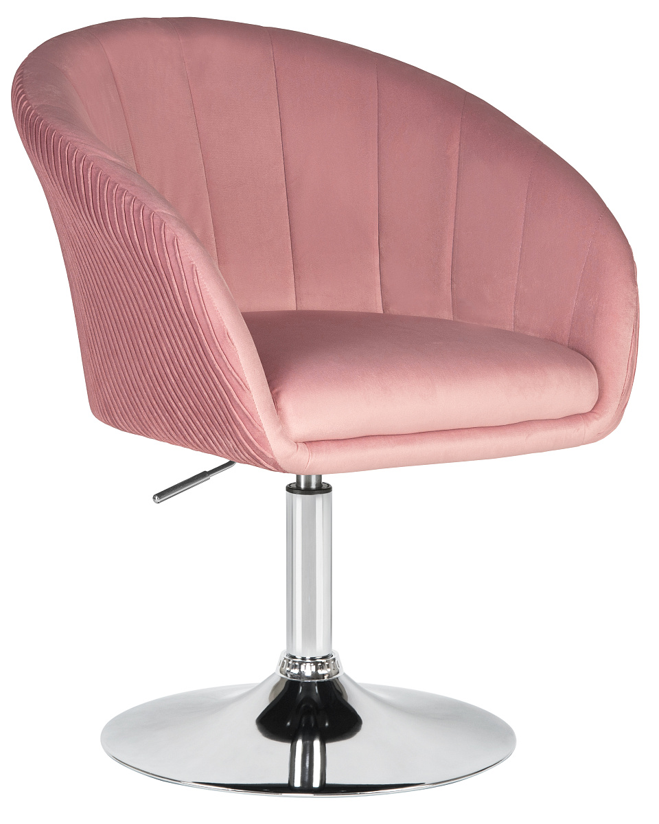 картинка Кресло дизайнерское DOBRIN EDISON, розовый велюр (1922-16) от магазина Montegros