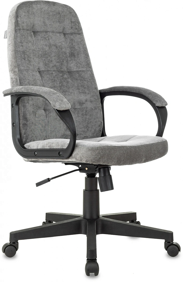 картинка Кресло руководителя Бюрократ CH 002 Fabric серый Light-19 крестов. пластик пластик черный от магазина Montegros