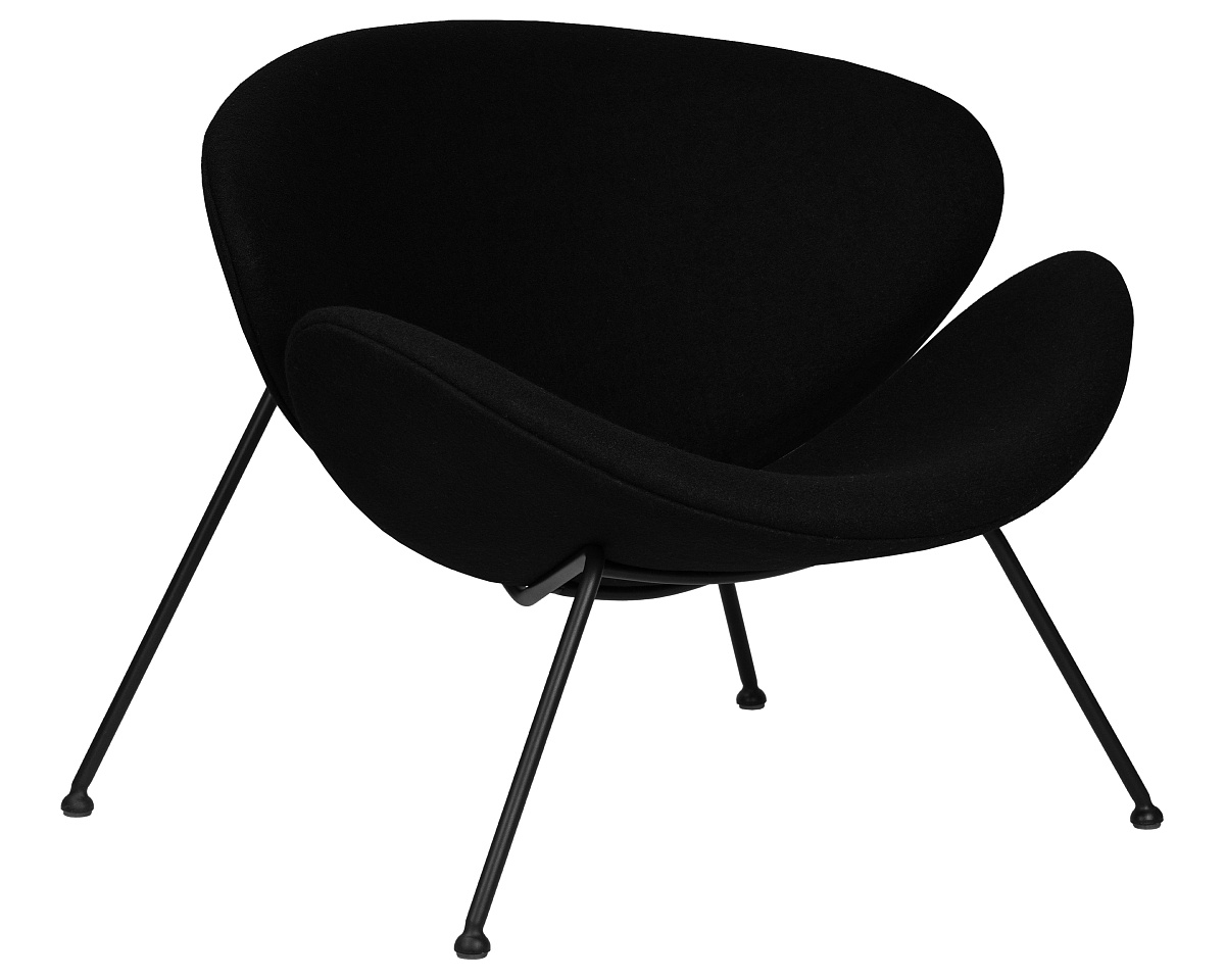 картинка Кресло дизайнерское DOBRIN EMILY, черный ткань AF9, черное основание от магазина Montegros