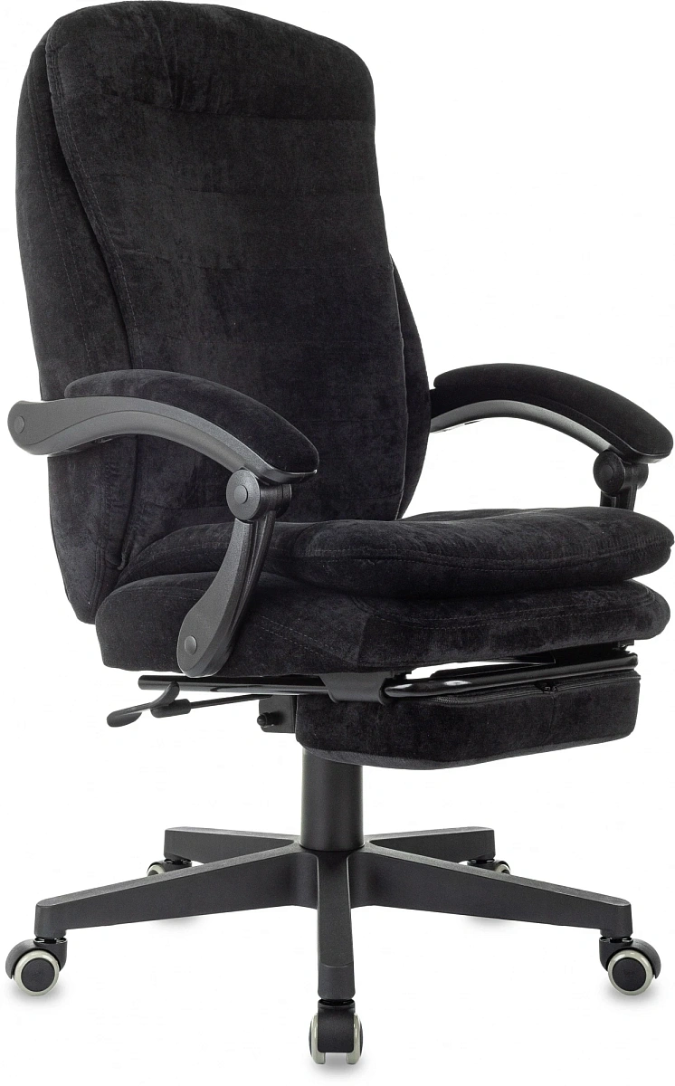 картинка Кресло руководителя Бюрократ T-9950MSG-F Fabric черный Light-20 крестов. пластик подст.для ног от магазина Montegros
