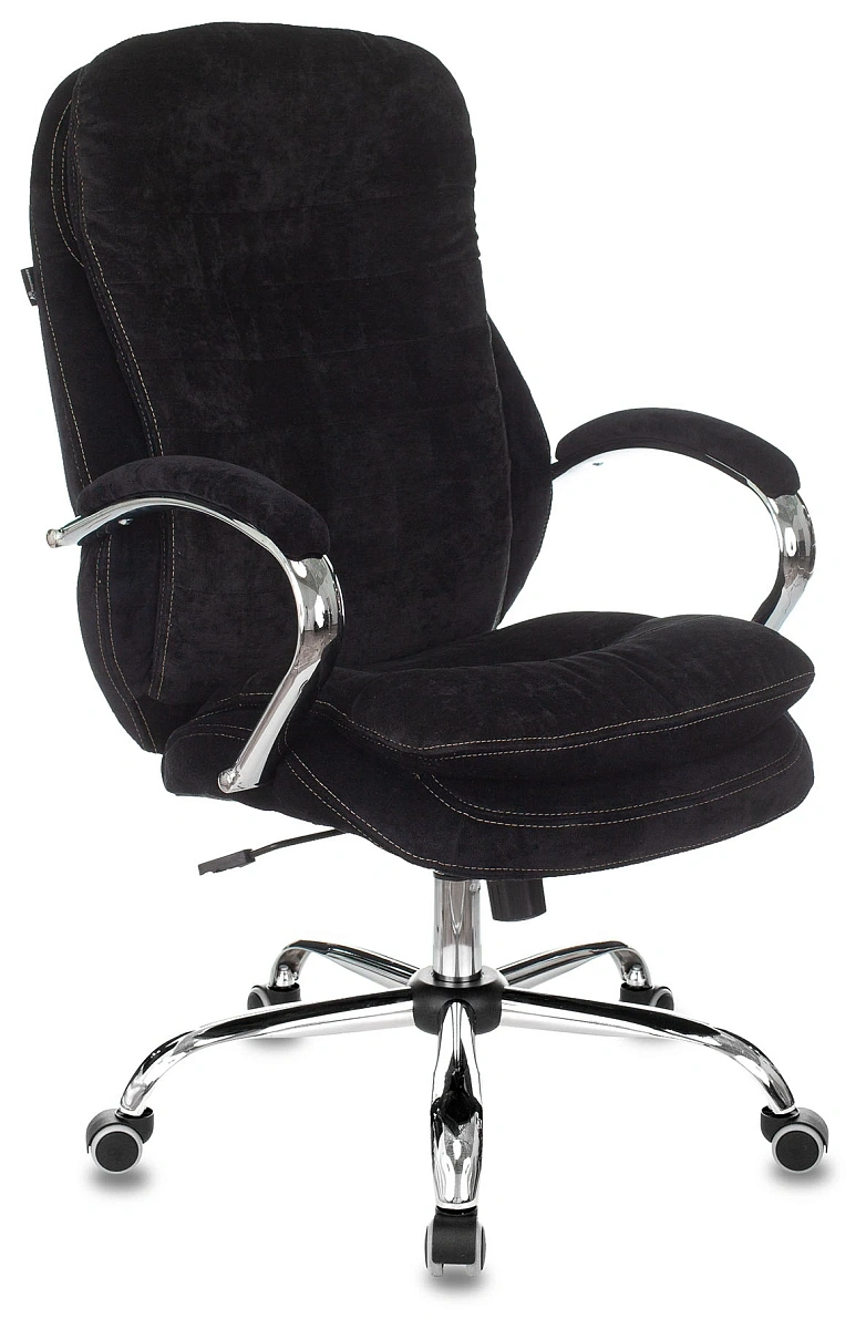 картинка Кресло руководителя Бюрократ T-9950SL Fabric черный Light-20 крестов. металл хром от магазина Montegros
