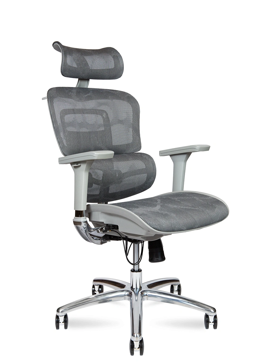 картинка Kron aluminium grey (База алюминий/ Серая спинка/ Серая сидушка) от магазина Montegros