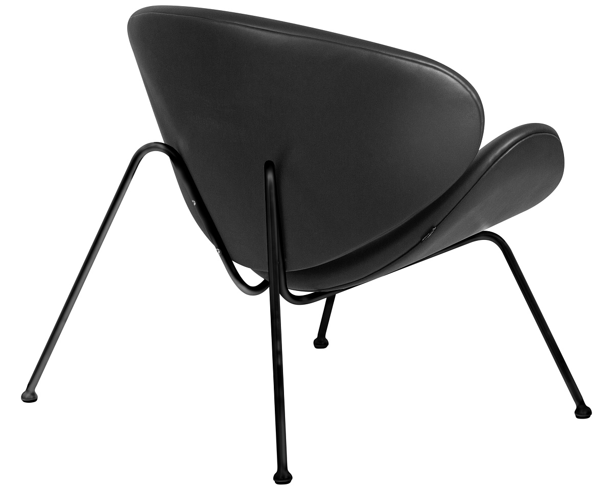 картинка Кресло дизайнерское DOBRIN EMILY, черный винил YP16, черное основания от магазина Montegros