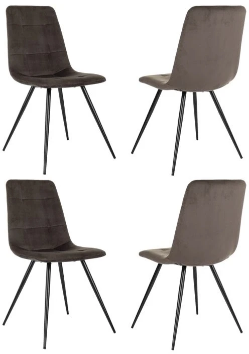 картинка Стул для дома Бюрократ CH-K1_4 комплект 4шт коричневый Holland 74 металл черный на ножках (CH-K1_1/HL74_4) от магазина Montegros