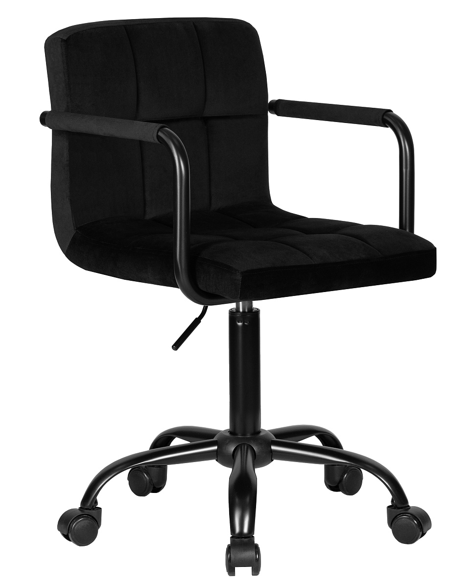 картинка Офисное кресло для персонала DOBRIN TERRY BLACK, черный велюр (MJ9-101) от магазина Montegros