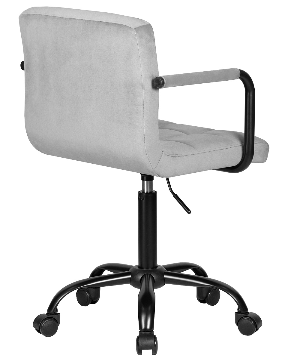 картинка Офисное кресло для персонала DOBRIN TERRY BLACK, серый велюр (MJ9-75) от магазина Montegros