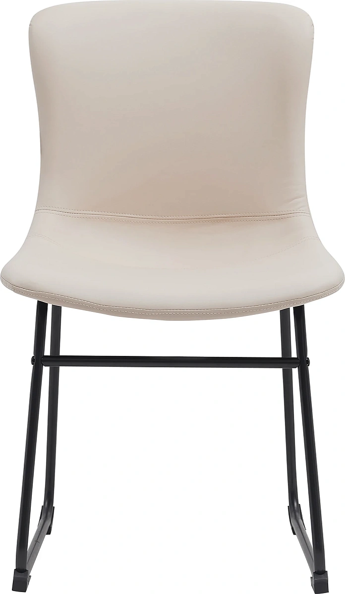 картинка Кресло для посетителей Everprof Expo CF Экокожа Бежевый от магазина Montegros