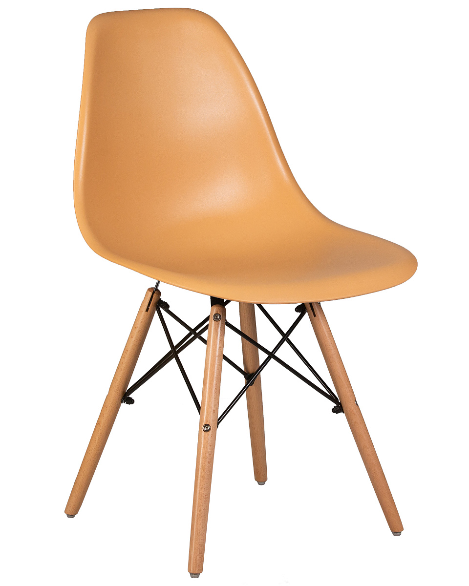 картинка Стул обеденный DOBRIN DSW, ножки светлый бук, цвет персиковый (NX-Y-06) от магазина Montegros