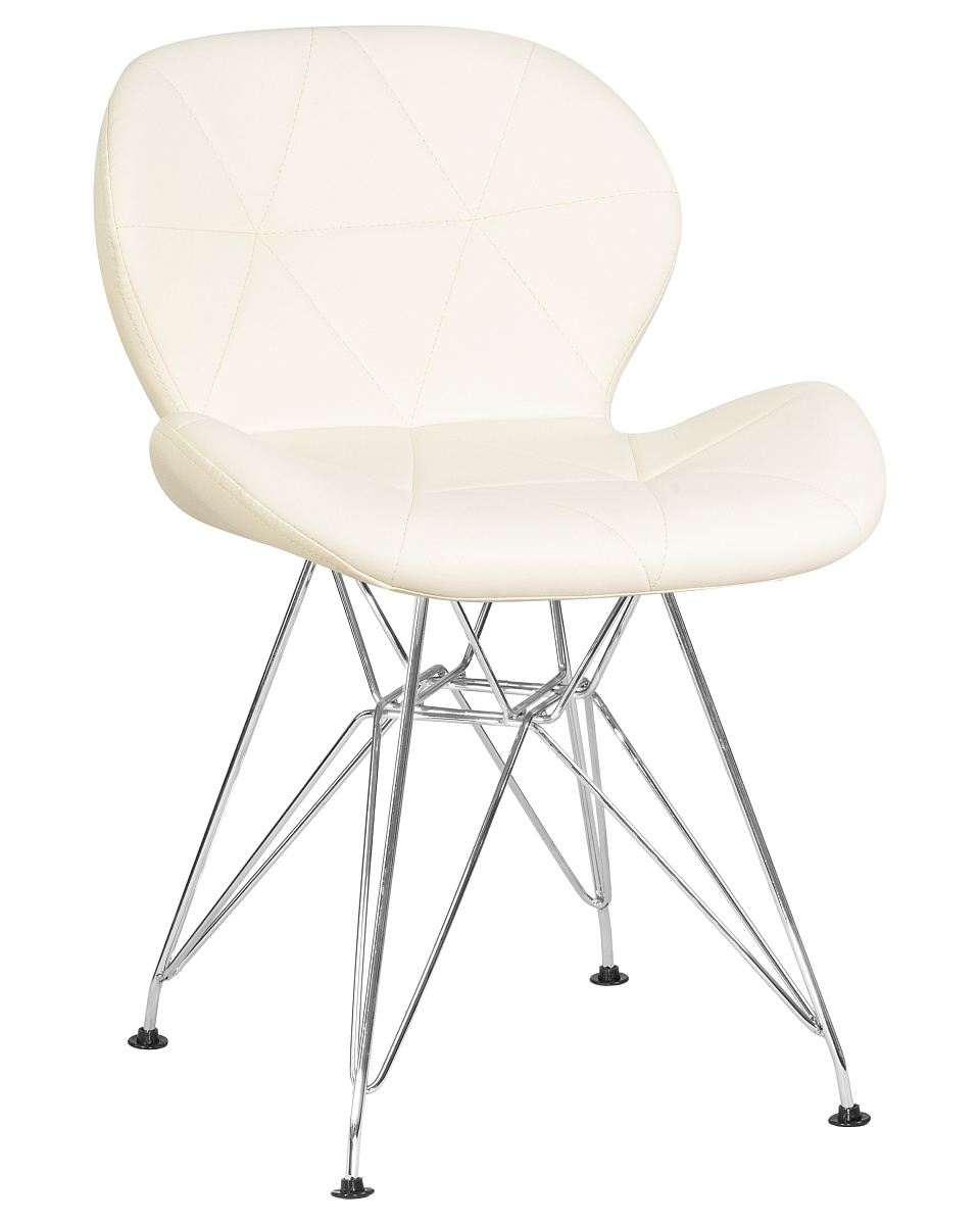картинка Стул обеденный DOBRIN BUTTERFLY CHROME, ножки хром, цвет кремовый от магазина Montegros