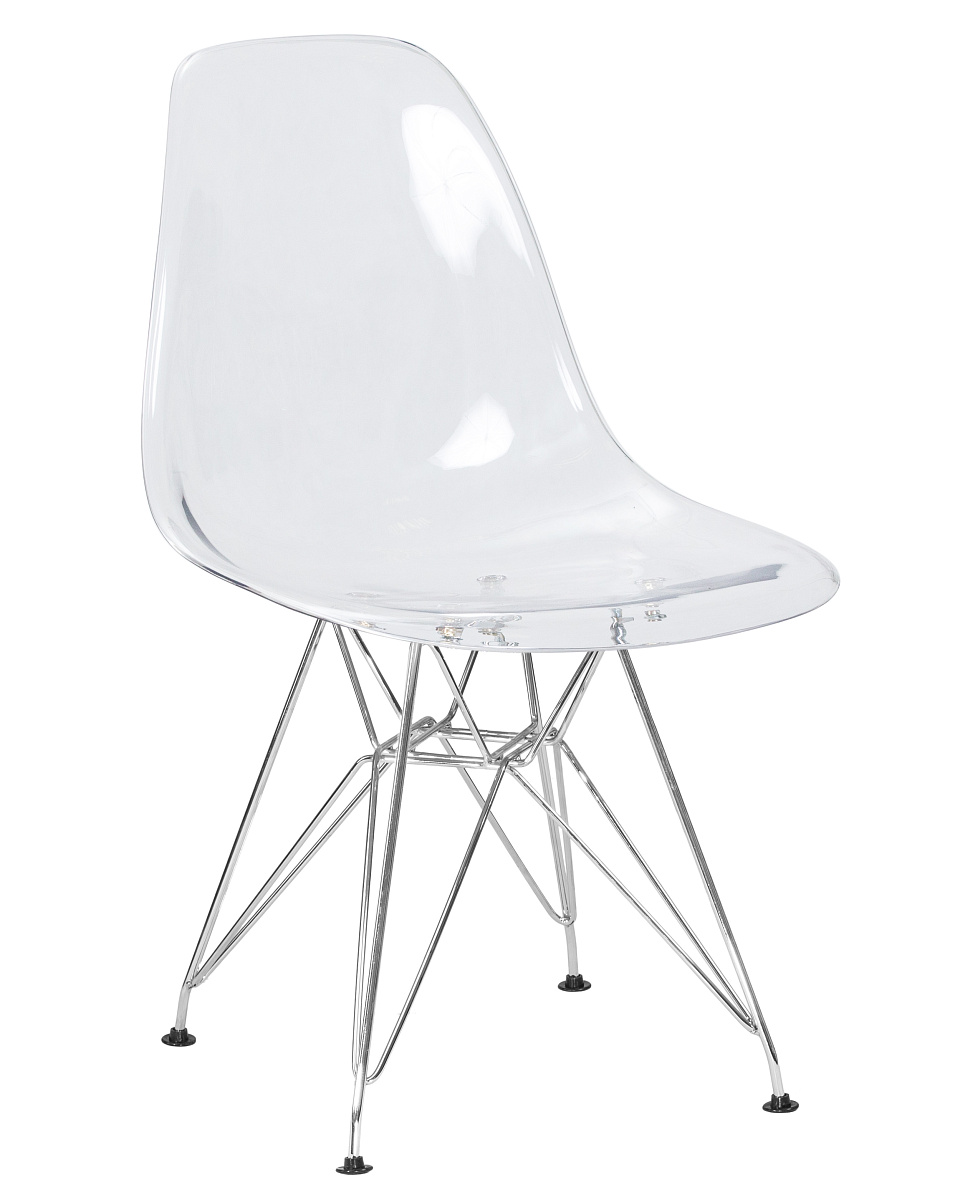 картинка Стул обеденный DOBRIN DSR CASPER, ножки хром, цвет прозрачный от магазина Montegros