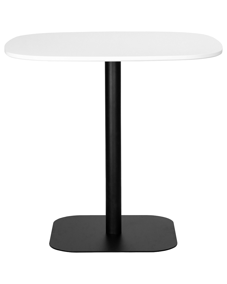картинка Стол обеденный DOBRIN OTIS, белая столешница, черное основание от магазина Montegros