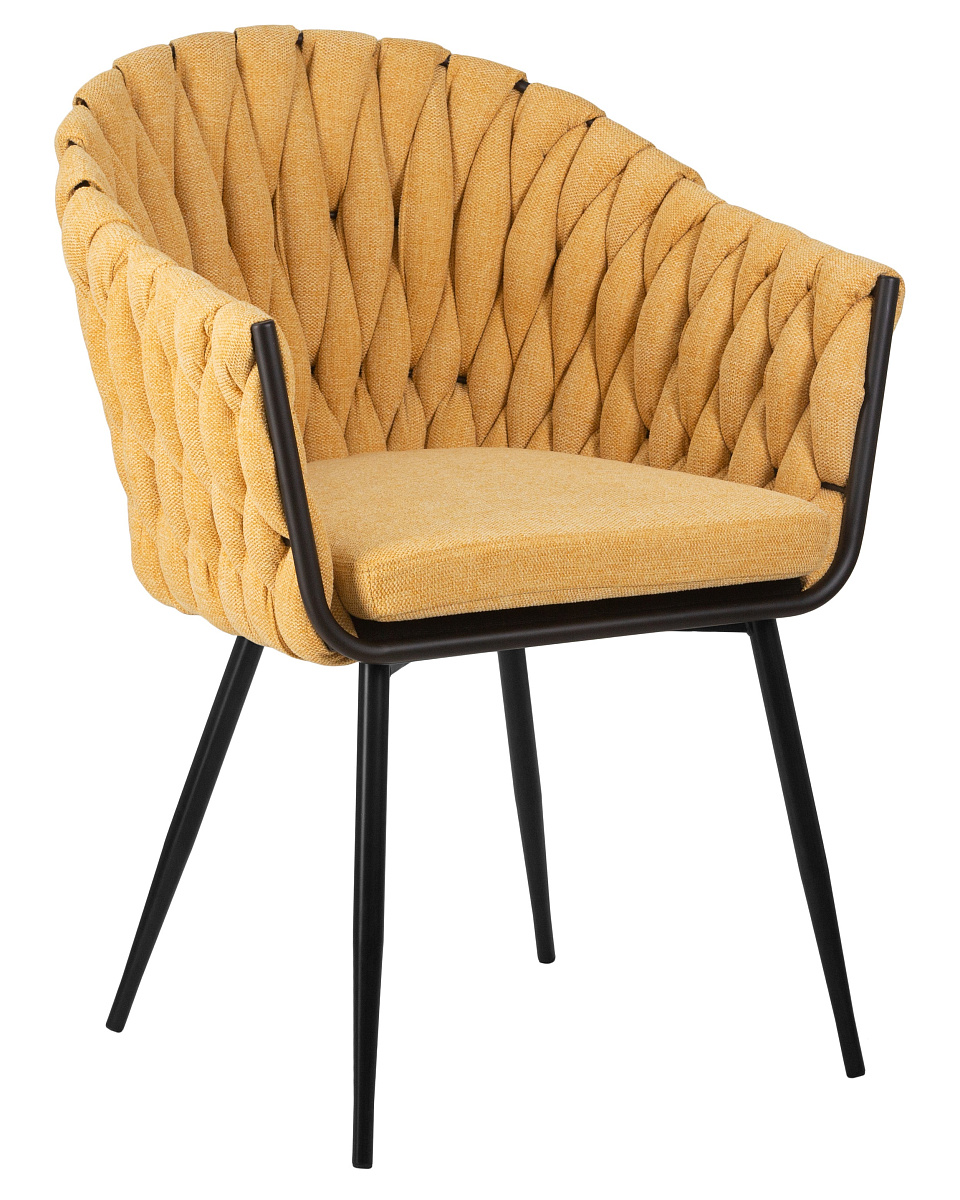 картинка Стул обеденный DOBRIN MATILDA, жёлтая ткань (LAR 275-8) от магазина Montegros