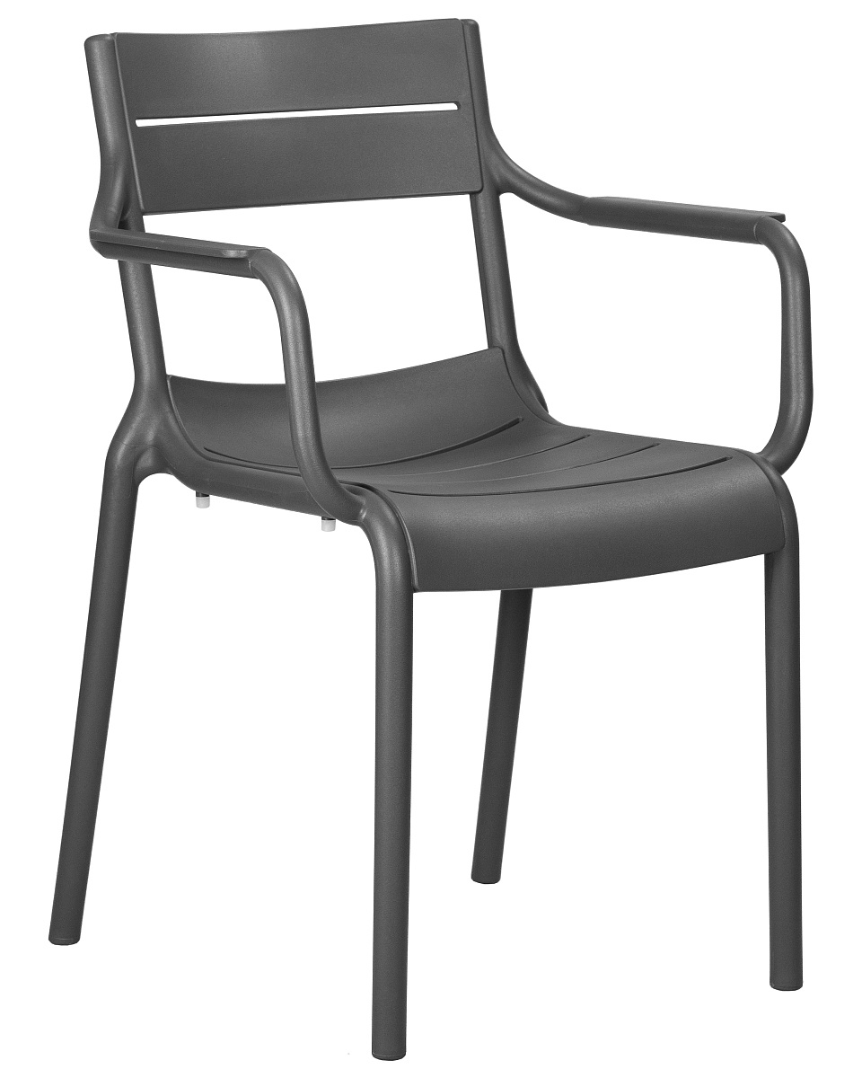 картинка Стул обеденный DOBRIN TIM ARM, темно-серый (GR-04) от магазина Montegros