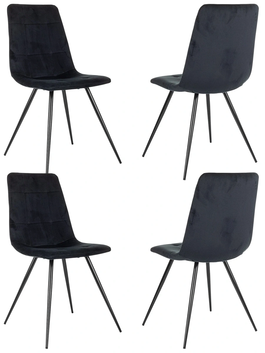 картинка Стул для дома Бюрократ CH-K1_4 комплект 4шт черный Holland 75 металл черный на ножках (CH-K1_1/HL75_4) от магазина Montegros