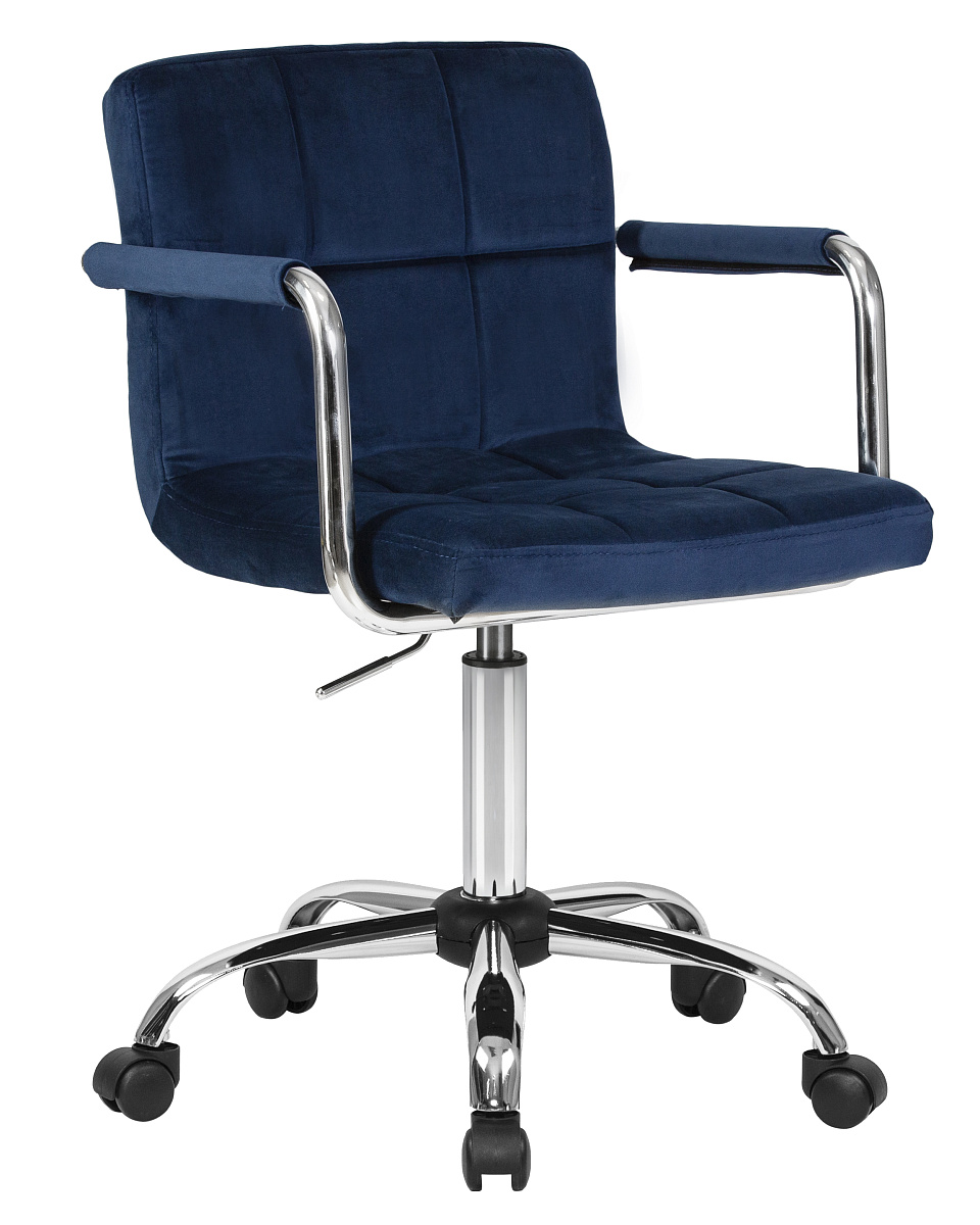 картинка Офисное кресло для персонала DOBRIN TERRY, синий велюр (MJ9-117) от магазина Montegros