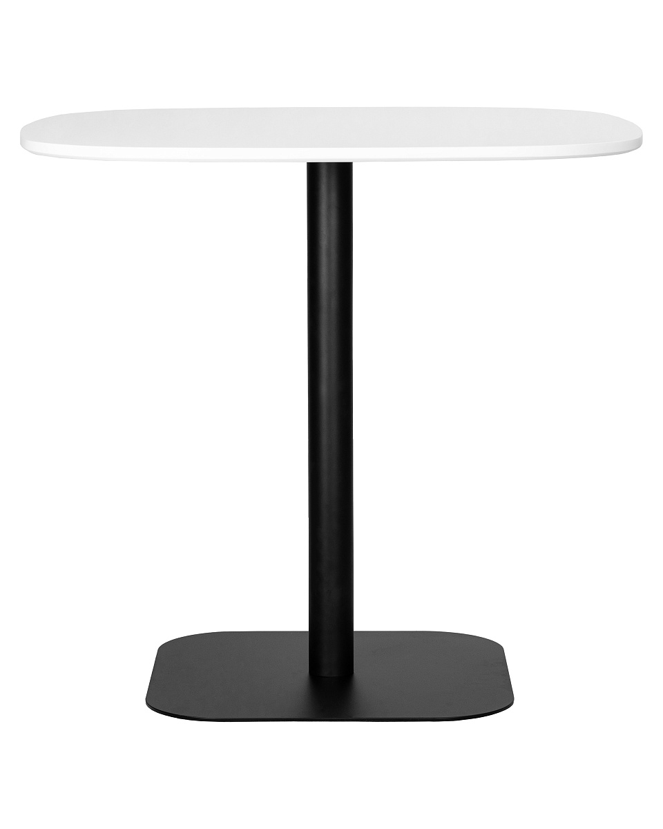 картинка Стол обеденный DOBRIN OTIS, белая столешница, черное основание от магазина Montegros