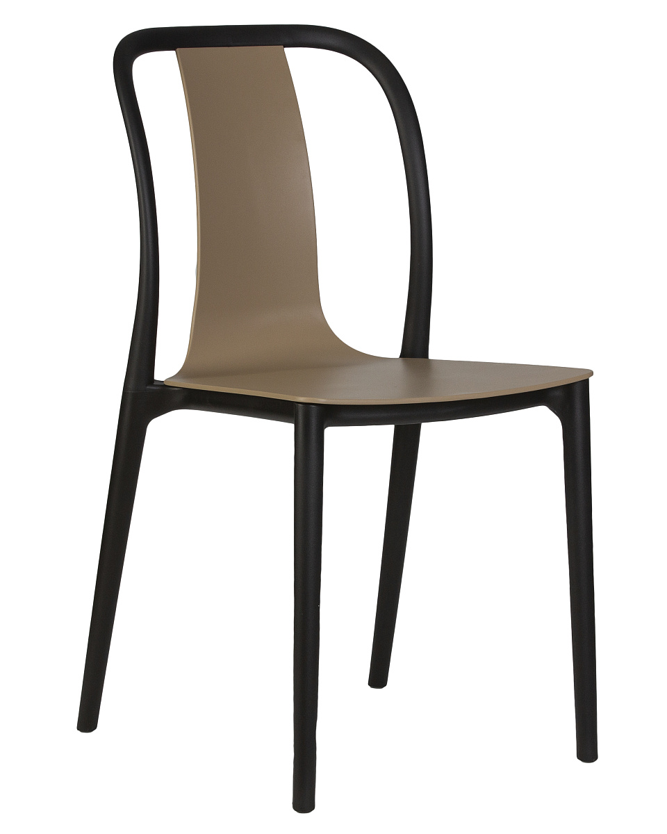 картинка Стул обеденный DOBRIN ADAM, черный/бежевый от магазина Montegros
