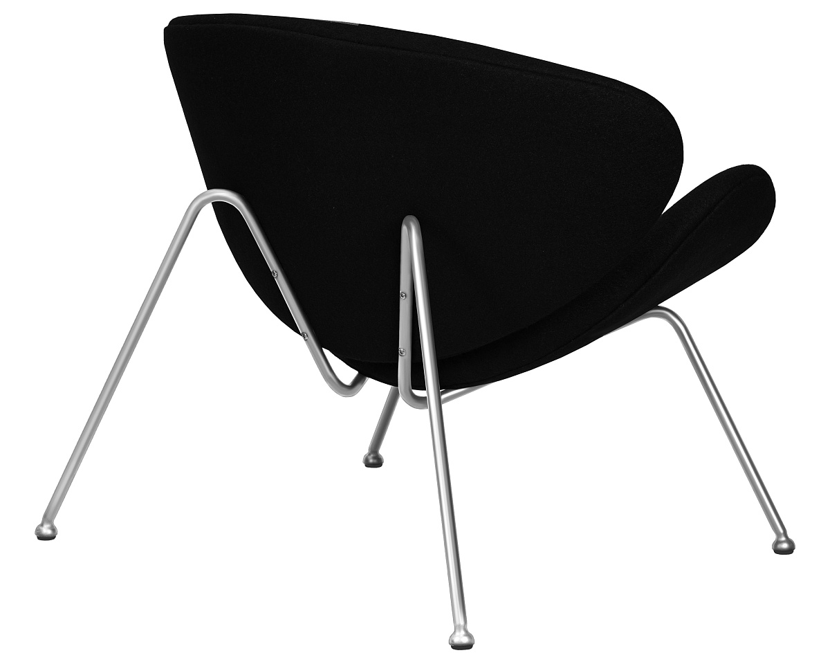 картинка Кресло дизайнерское DOBRIN EMILY, черный ткань AF9, хромированная сталь от магазина Montegros