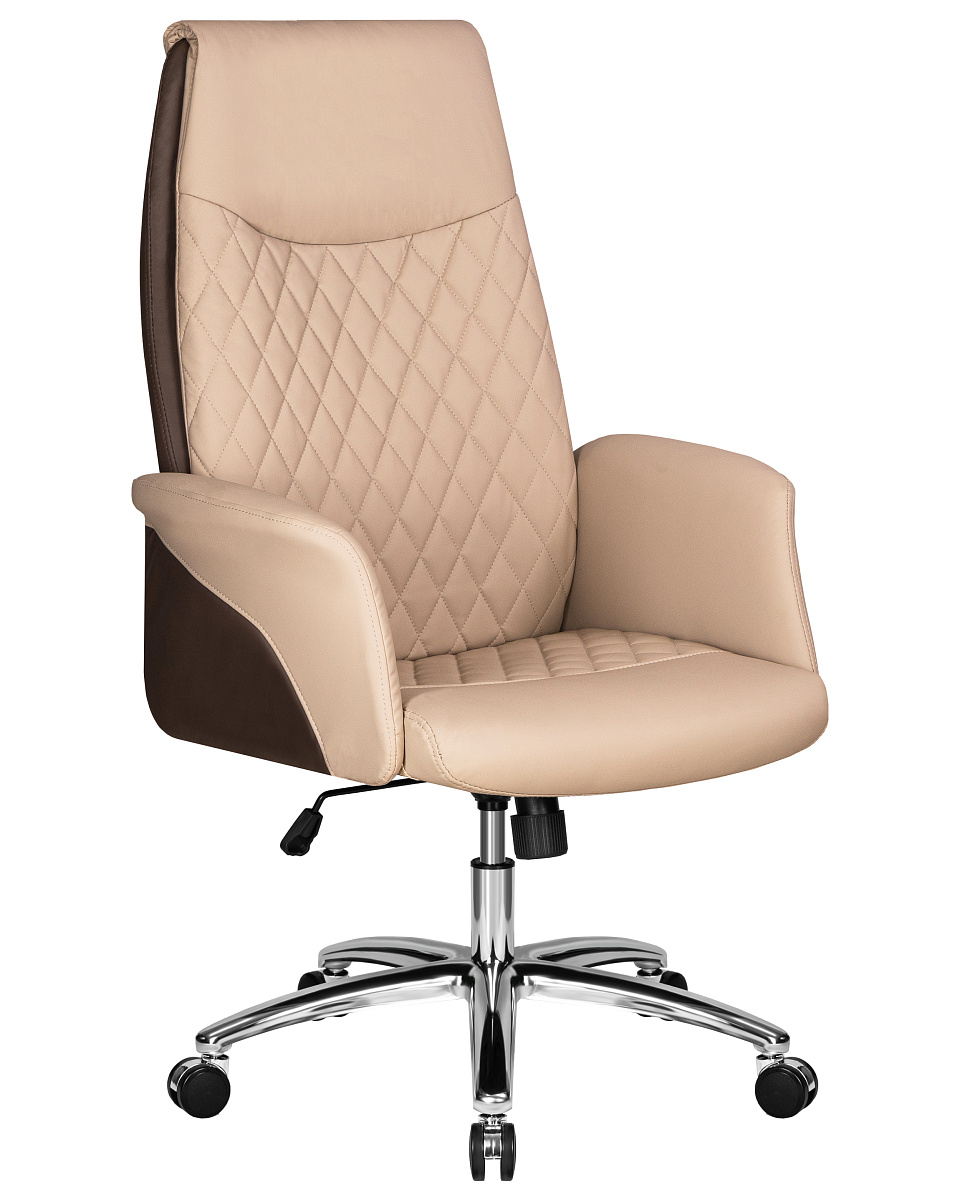 картинка Офисное кресло для руководителей DOBRIN LEONARD, коричнево-бежевый от магазина Montegros